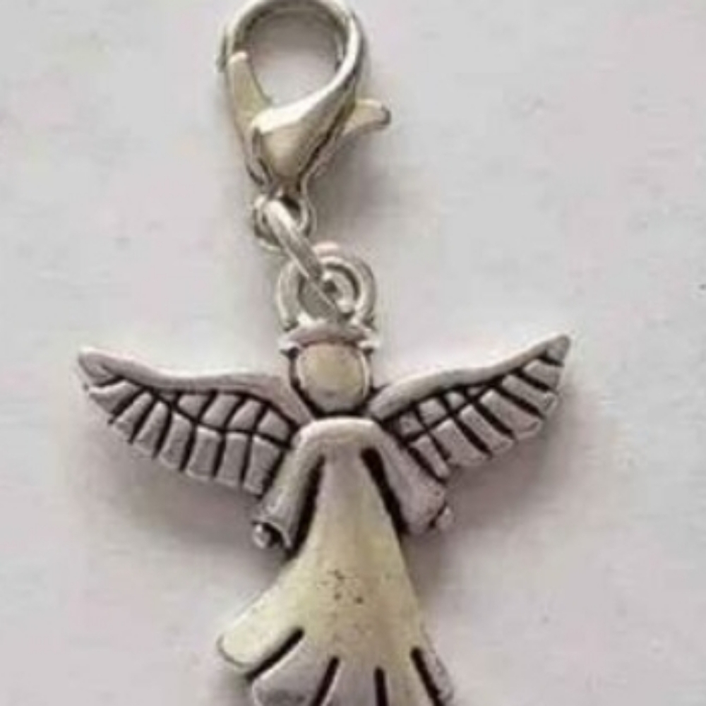 COPY - Guardian angel charms planner charm clipon bracelet charms silver angelic